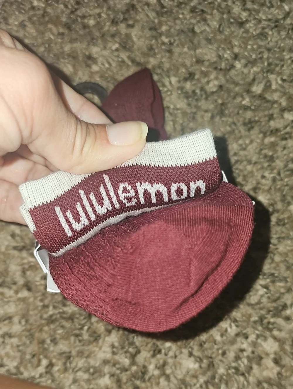 Lululemon Cable-Knit Socks, Quarter Length,1 Pair Sz Medium! Nwts! BBAY/CABA